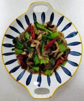 青菜炒蘑菇