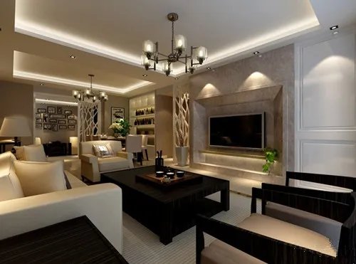 2017客厅电视背景墙装修效果图大全欣赏