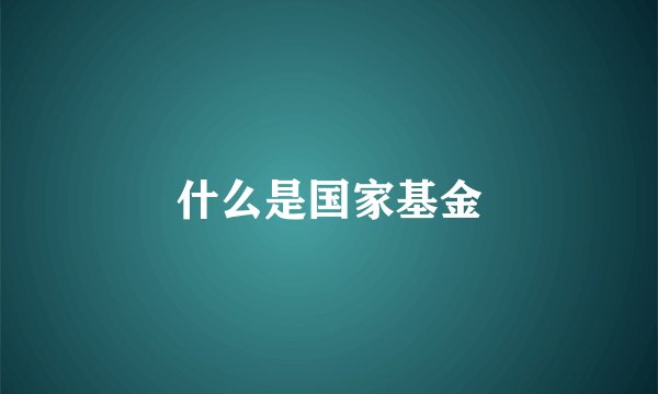 什么是国家基金