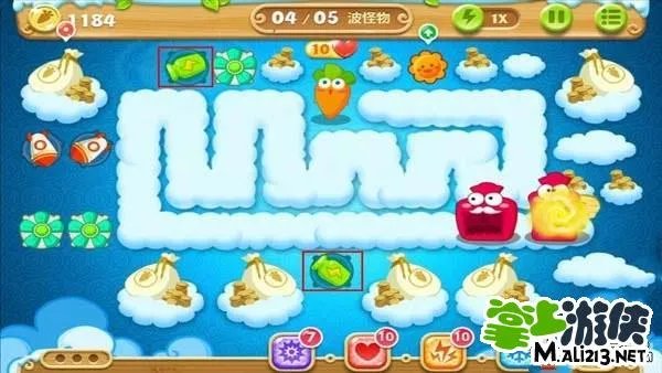 保卫萝卜2道具全清攻略之天际61关金萝卜图文详解