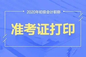 2020年初级会计准考证打印入口