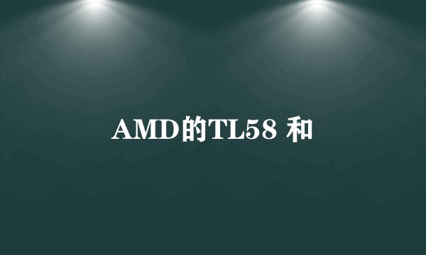 AMD的TL58 和