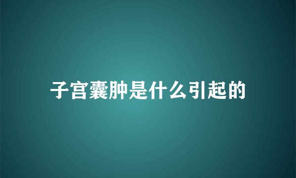 子宫囊肿是什么引起的