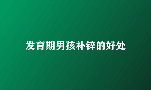 发育期男孩补锌的好处