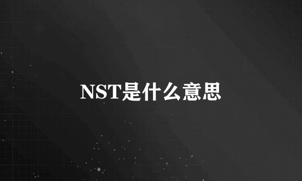 NST是什么意思