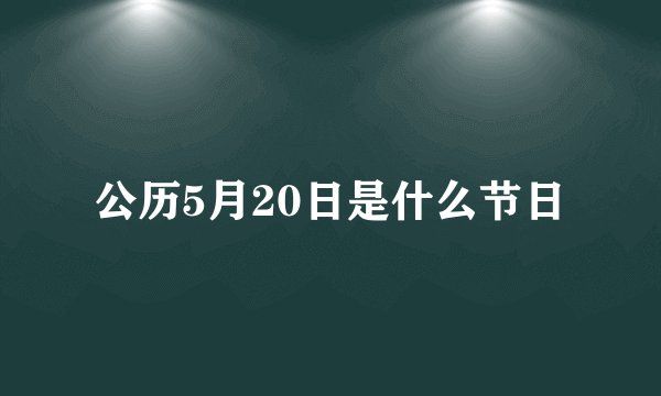 公历5月20日是什么节日