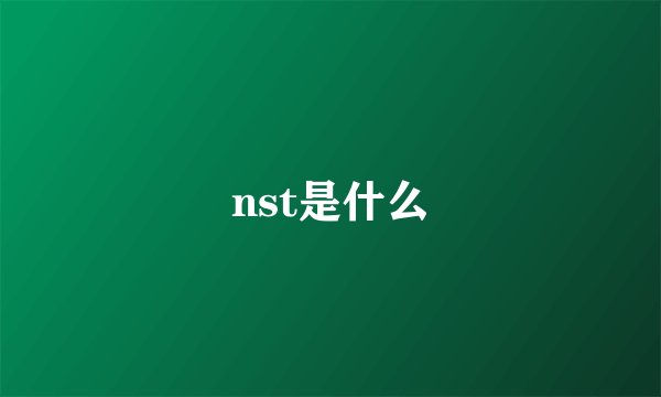 nst是什么