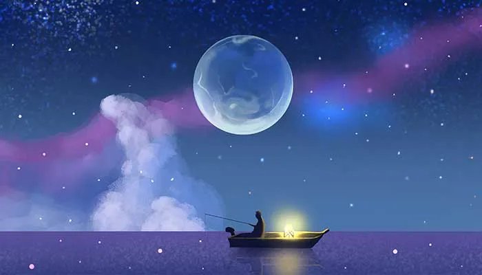 晚上看月亮的经典句子 夜深人静看月亮的说说