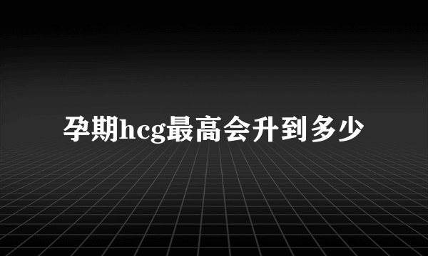 孕期hcg最高会升到多少