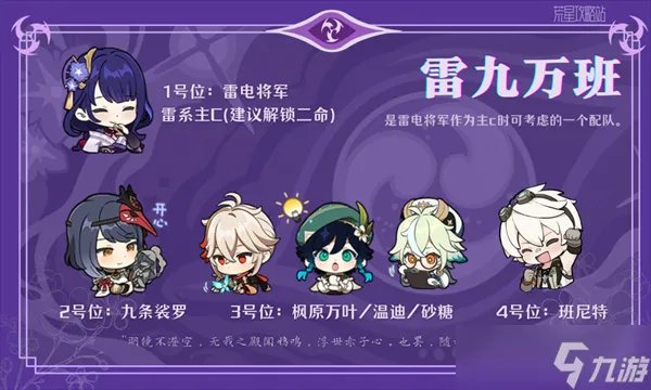 原神雷电将军武器推荐/圣遗物搭配/阵容搭配介绍