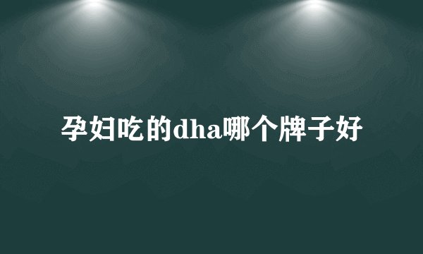 孕妇吃的dha哪个牌子好