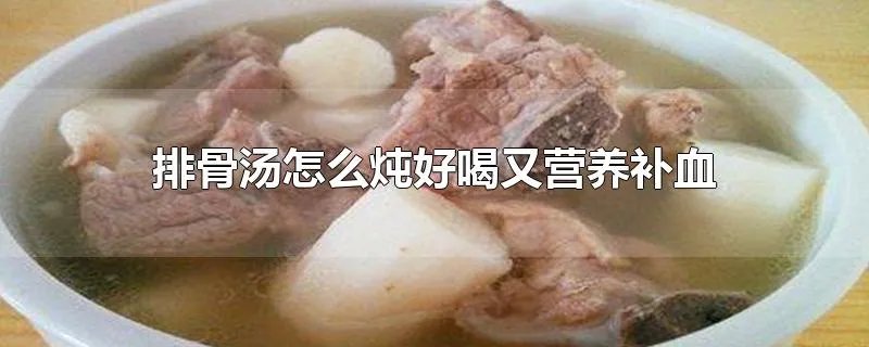 排骨汤怎么炖好喝又营养补血