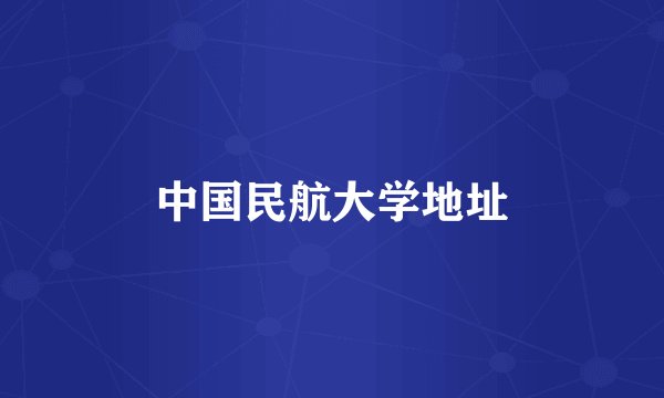 中国民航大学地址