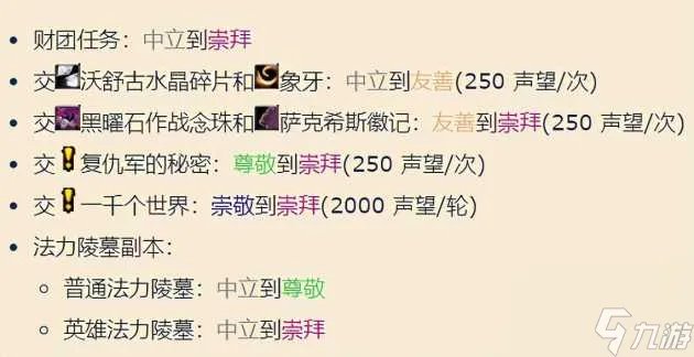 魔兽世界星界财团声望怎么刷 星界财团声望获取指南 专家说