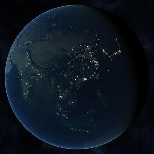 中国夜景卫星图