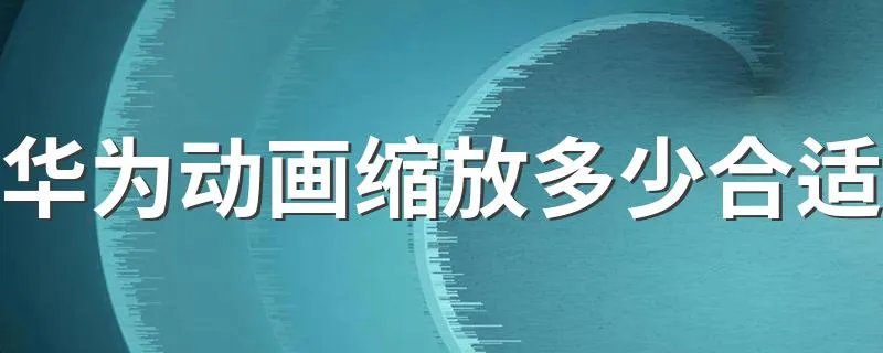 华为动画缩放多少合适 调好舒适度哦