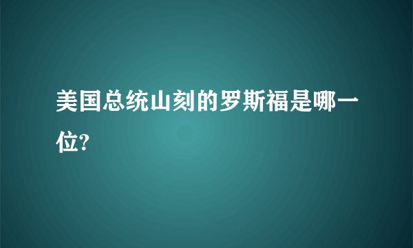 美国总统山刻的罗斯福是哪一位?
