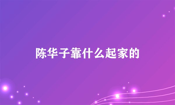 陈华子靠什么起家的