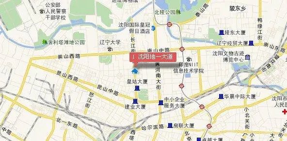 沈阳地一大道的位置及大小
