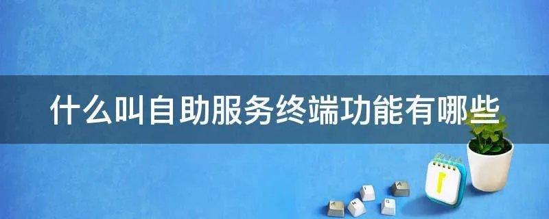 什么叫自助服务终端功能有哪些