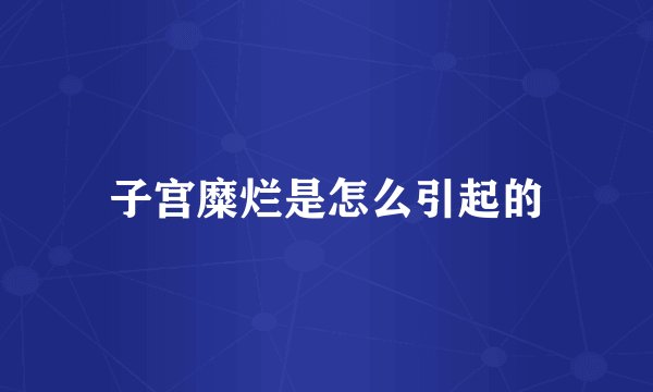 子宫糜烂是怎么引起的