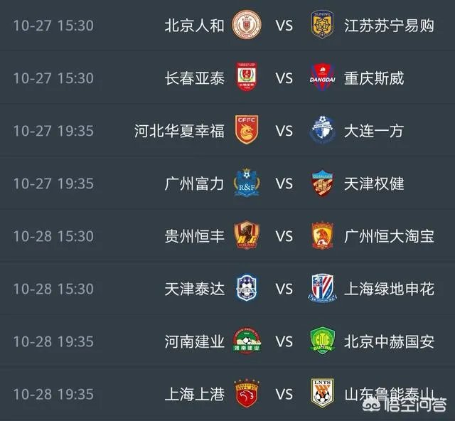 中超联赛第27轮赛程如何安排？有哪些看点？