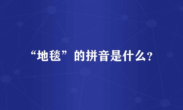 “地毯”的拼音是什么？