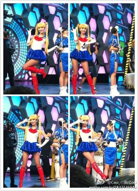 求娄艺潇快乐大本营时水冰月的照片，高清的最好！