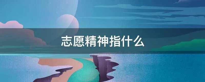 志愿精神指什么