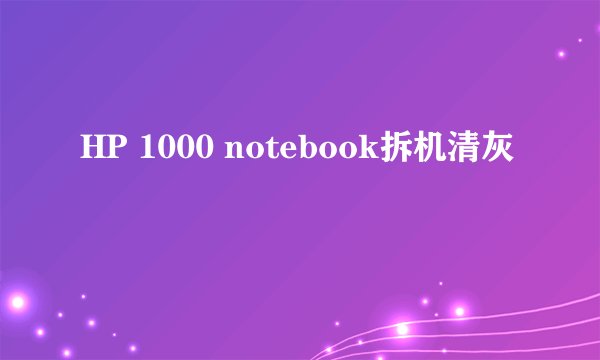 HP 1000 notebook拆机清灰