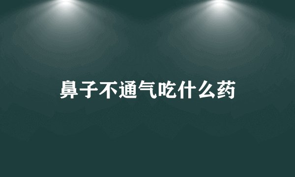 鼻子不通气吃什么药