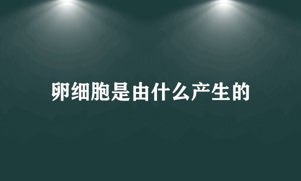 卵细胞是由什么产生的