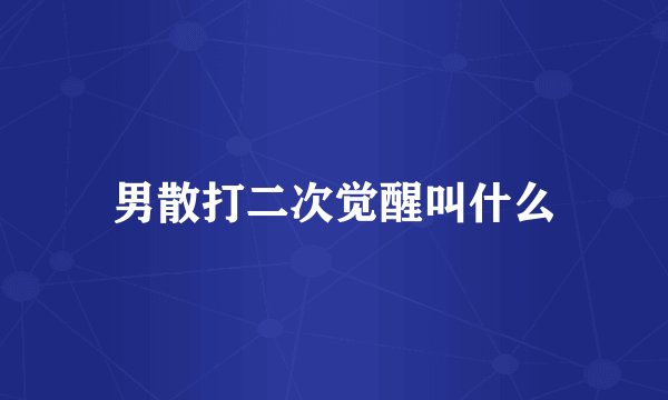 男散打二次觉醒叫什么