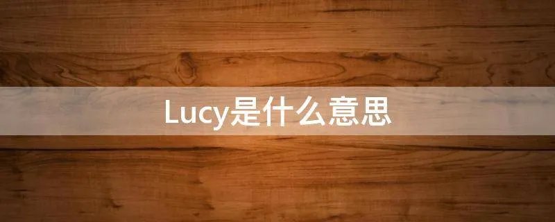 Lucy是什么意思