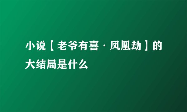 小说【老爷有喜·凤凰劫】的大结局是什么