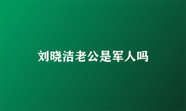 刘晓洁老公是军人吗