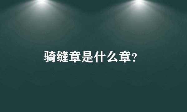 骑缝章是什么章？