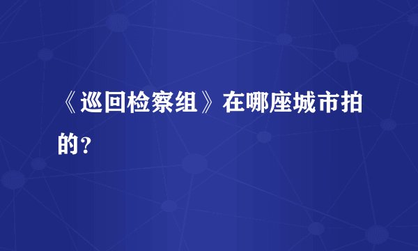 《巡回检察组》在哪座城市拍的？