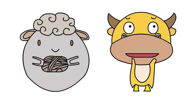 牛羊简笔画如何画