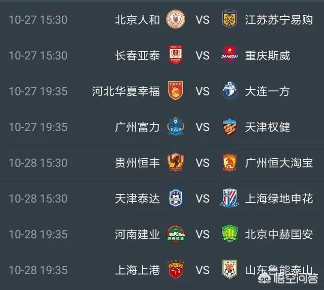 中超联赛第27轮赛程如何安排？有哪些看点？