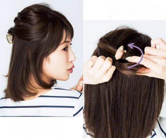 披肩发怎么扎好看?披肩发好看扎发图解