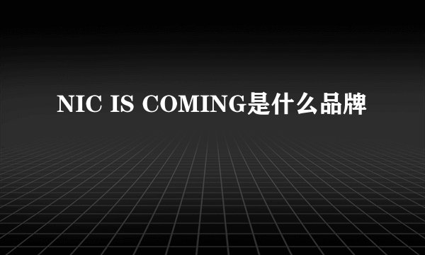 NIC IS COMING是什么品牌