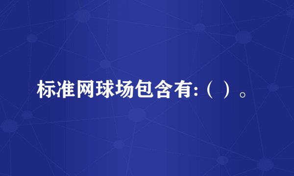 标准网球场包含有:（）。