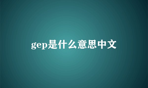 gep是什么意思中文