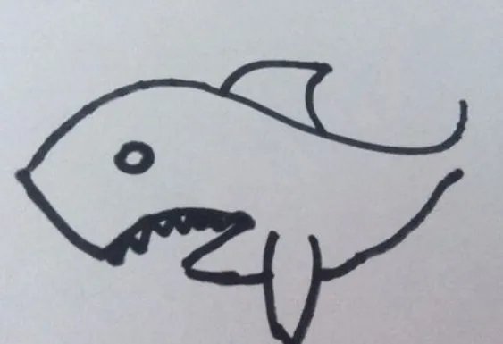 鲨鱼简笔画的步骤是什么？