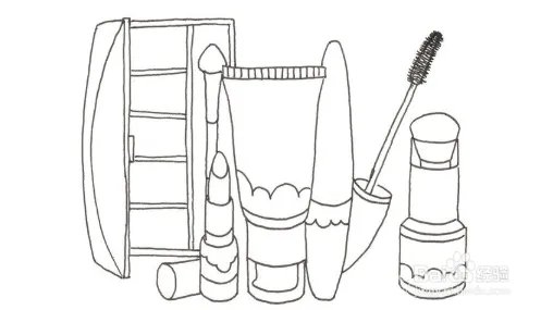 卡通画——化妆品套装的绘画技巧