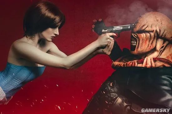 《生化危机3》吉尔COS 性感短裙大战追踪者
