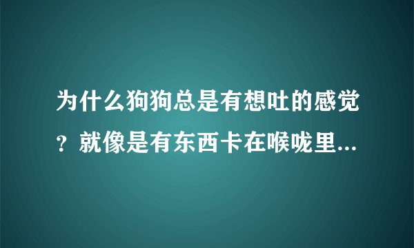 为什么狗狗总是有想吐的感觉？就像是有东西卡在喉咙里面一样，可是吐出来的没有食物，好像都是口水？？