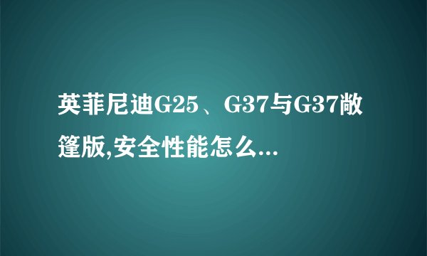英菲尼迪G25、G37与G37敞篷版,安全性能怎么样？会不会像国产的本田，丰