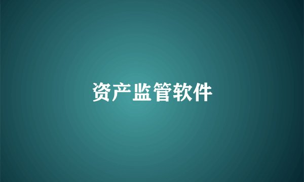 资产监管软件